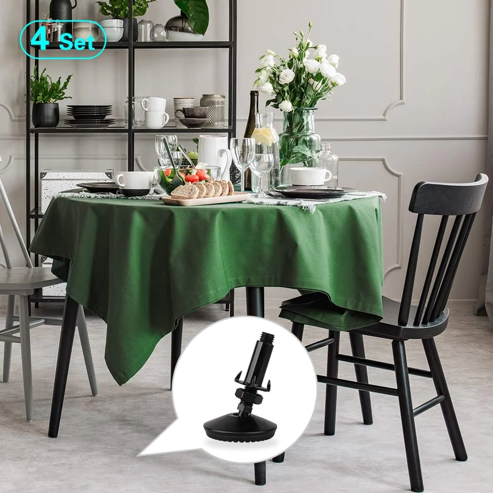 Tahikem 4 Set M10 Swivel Adjustable Leveling Feet, Heavy Duty Height Adjuster Furniture Leveler Foot with T Nut, Screw in Cabinet Table