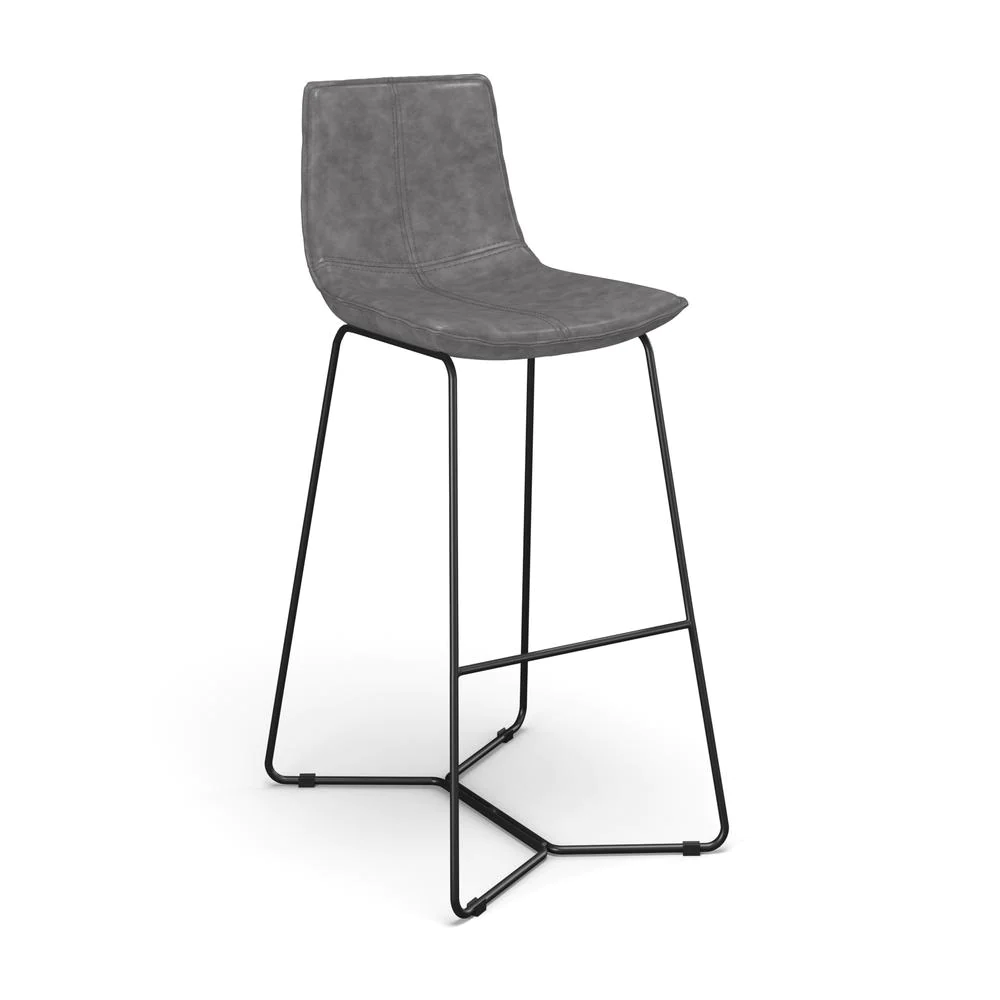 Aeon Madison Vegan Leather Bar Height Stools (Set of 2)