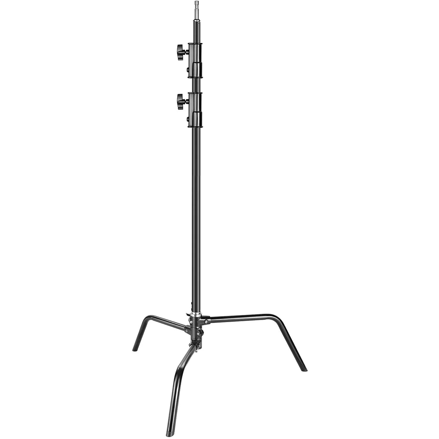 Zell Electronics Zell 2-Pack 100% Heavy-Duty Steel C-Stand, Pro Photography Light Stand With 3.5&s;/108Cm Extension Arm, Grip Head, Turtle Base …