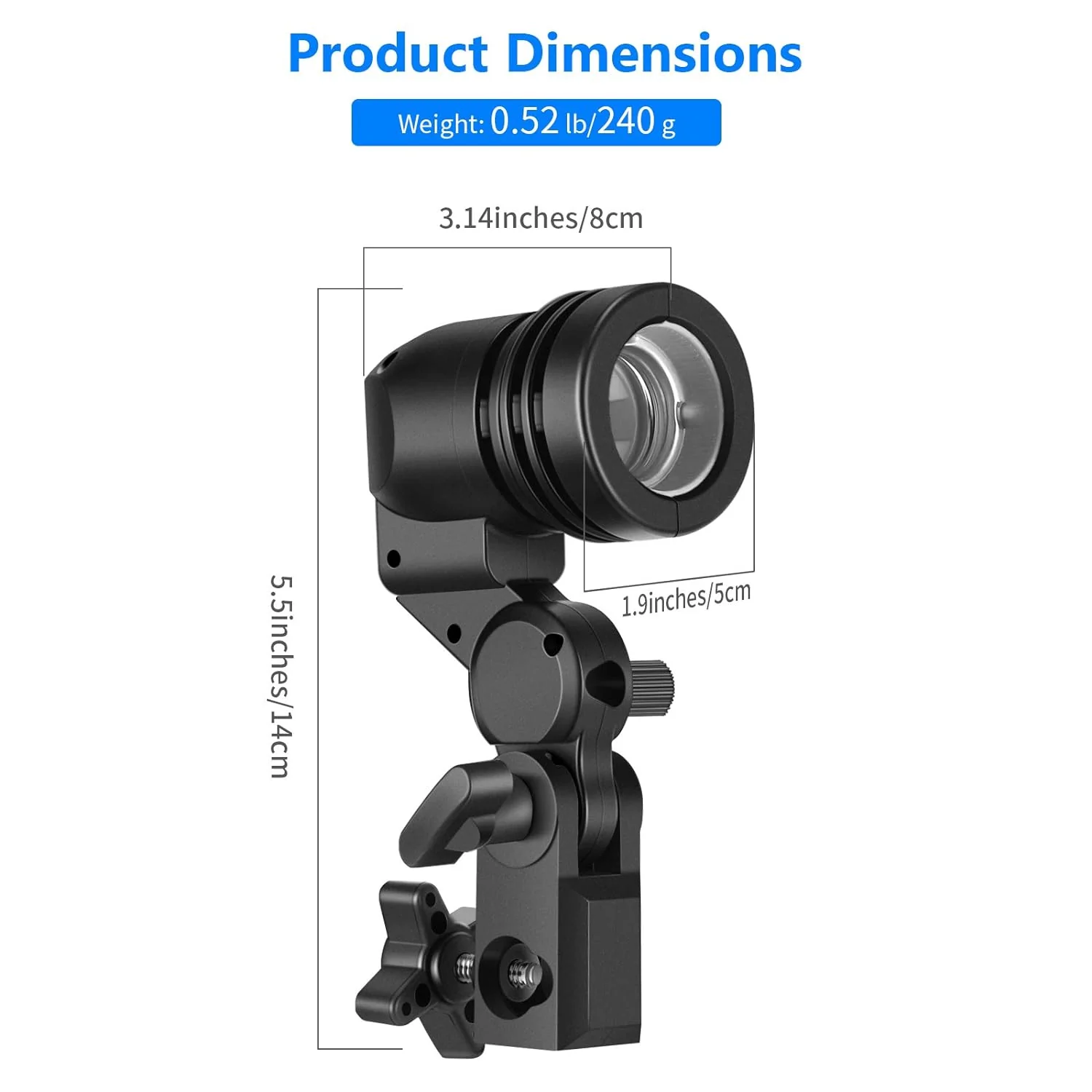 Zell Electronics Zell E26/E27 Lamp Holder With Light Stand Mount, Porcelain Socket And Umbrella Holder, Studio Photography Ac Socket For Lamp …