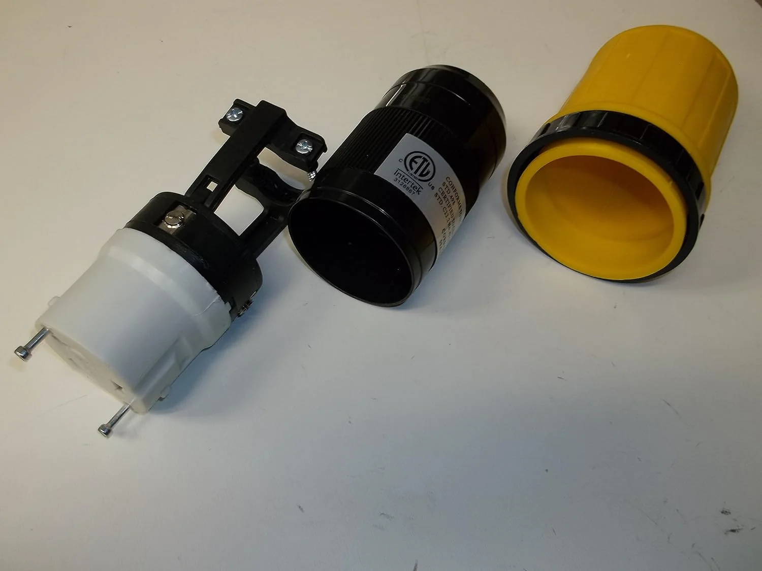 UNK 50 AMP RV POWER CORD REPLACEMENT END MARINE TWIST LOCK WITH BOOT