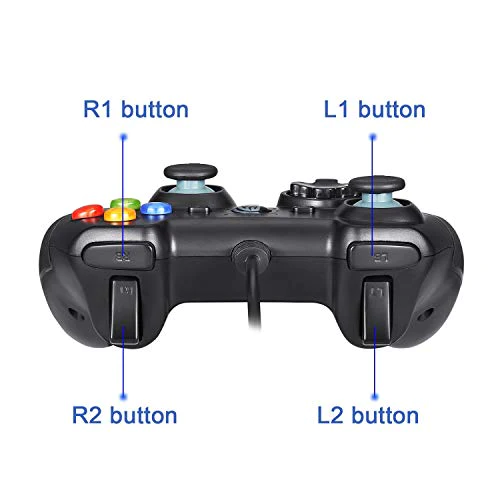 EasySMX Wired Gaming Controller,PC Game Controller Joystick with Dual-Vibration Turbo and Trigger Buttons for Windows PC/ PS3/ A