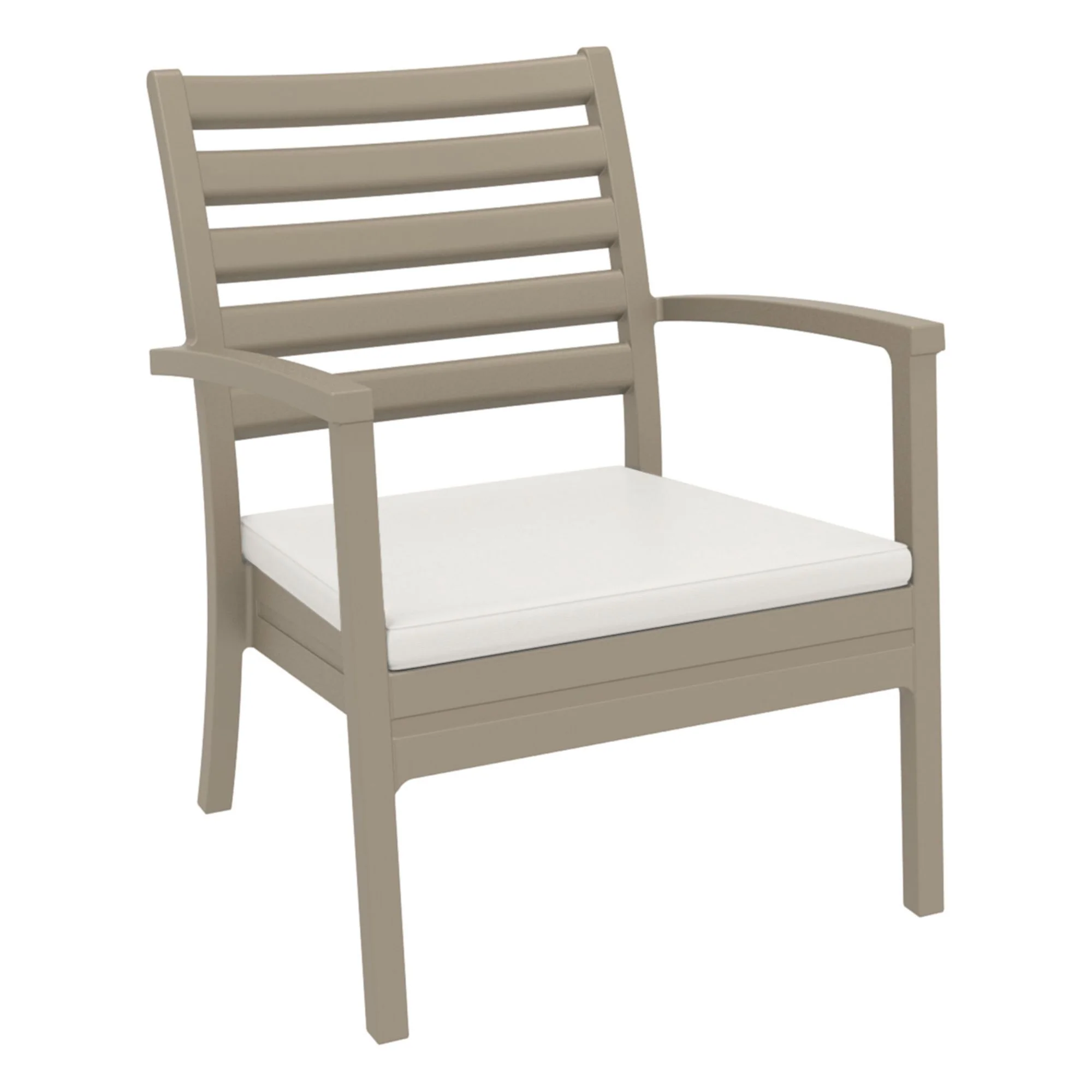 Luxury Commercial Living 7-Piece Taupe Gray and Cream White Outdoor Patio Seating Set with Cushions 36