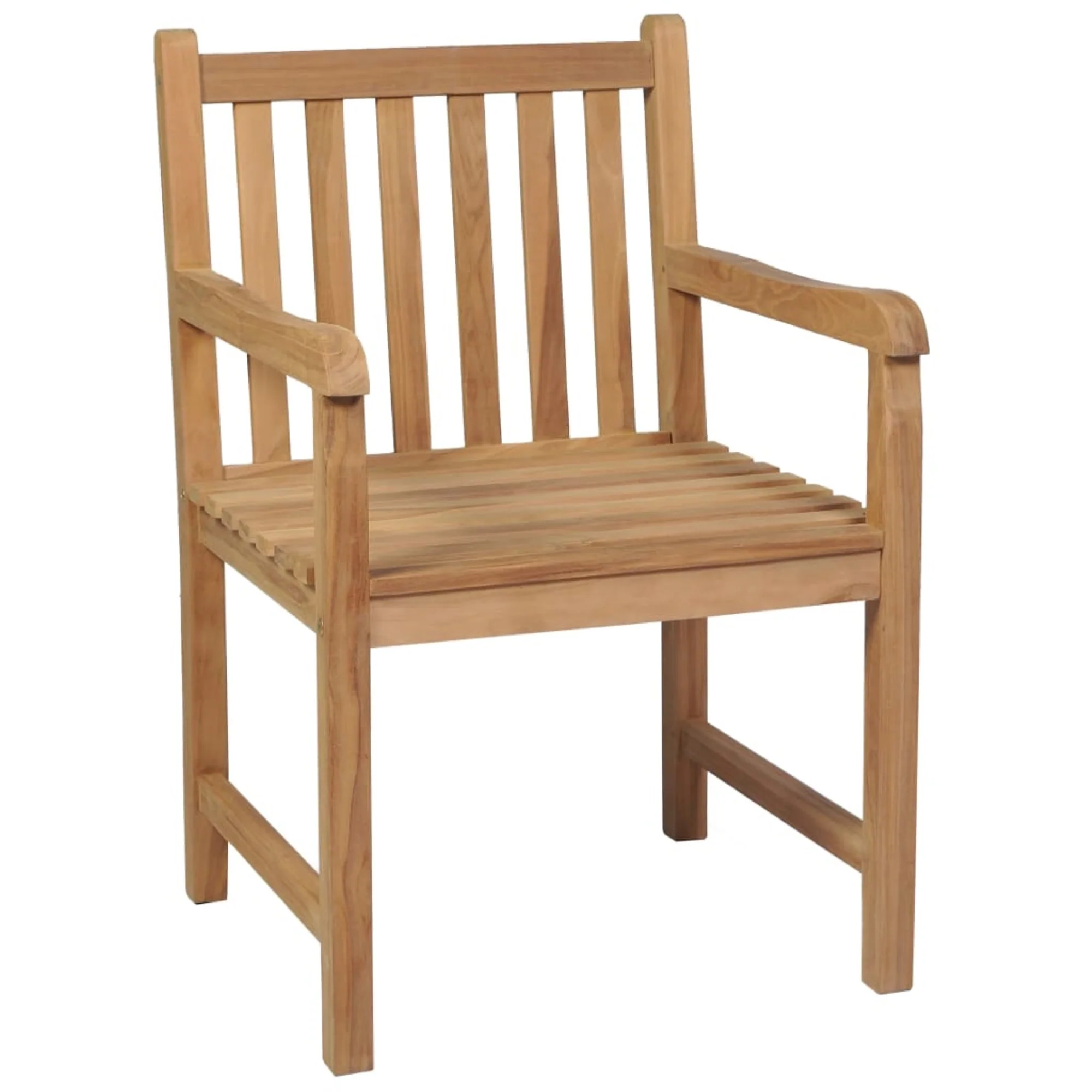 vidaXL Garden Chairs 6 pcs with Cream Cushions Solid Teak Wood Brown
