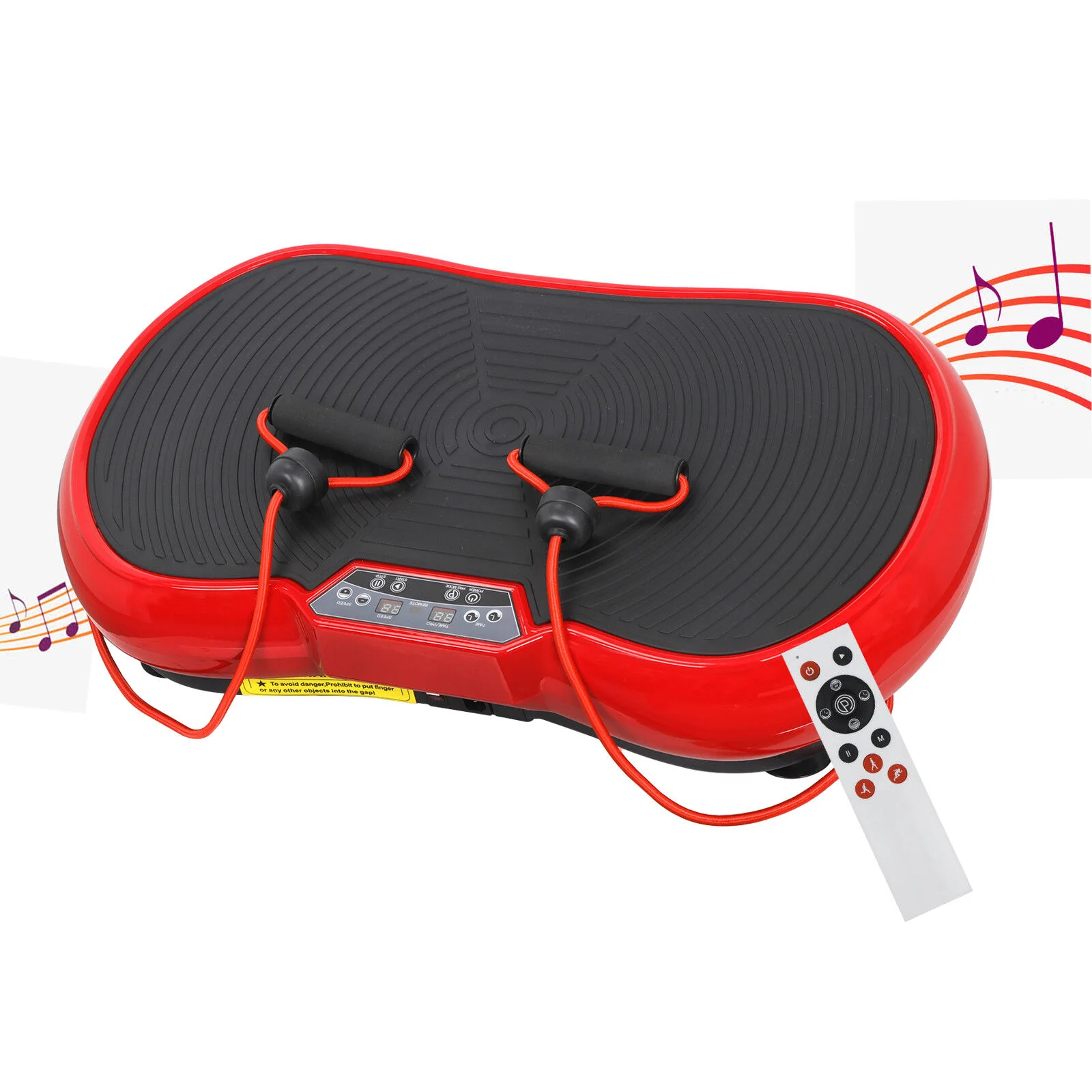 Great Choice Products Whole Body Vibration Machine Exercise Platform Training Fitness W/Bluetooth Red