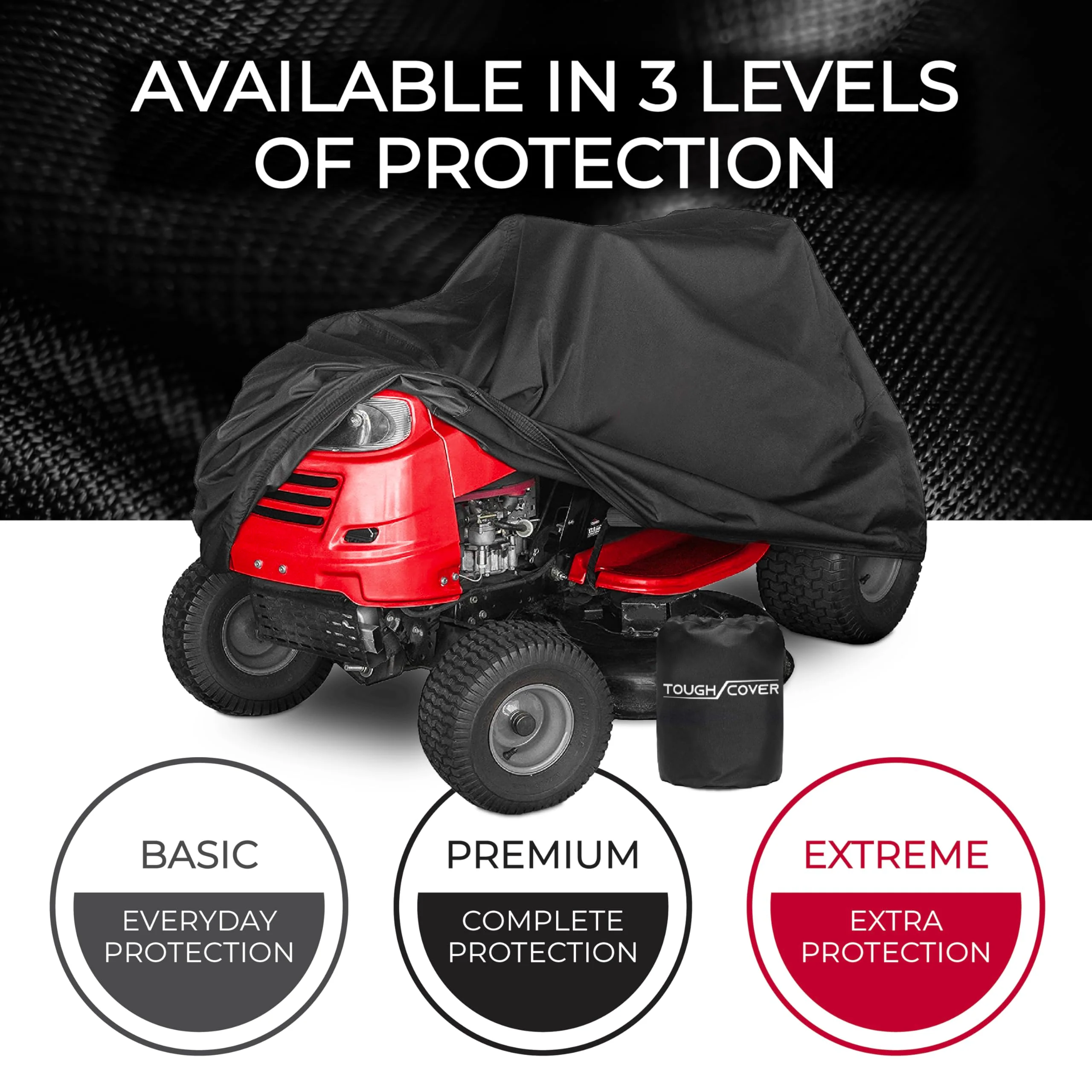 Tough cover XL Riding Lawn Mower cover, Extreme 600D Marine grade, Universal Fit Tractor, Heavy Duty, covers Against Water, UV,
