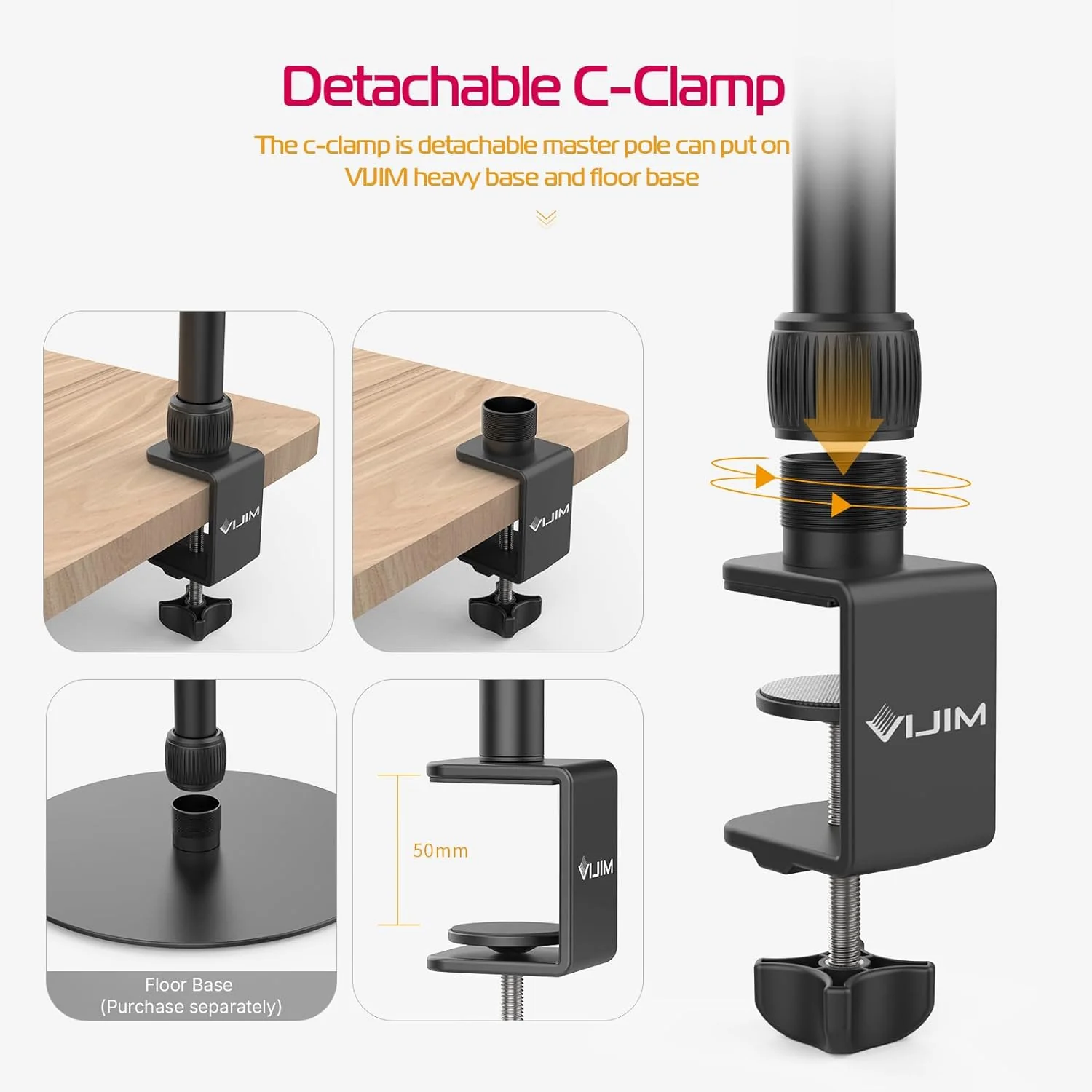 Zell Electronics Zell Ls10 Camera Desk Mount Table Stand With 1/4
