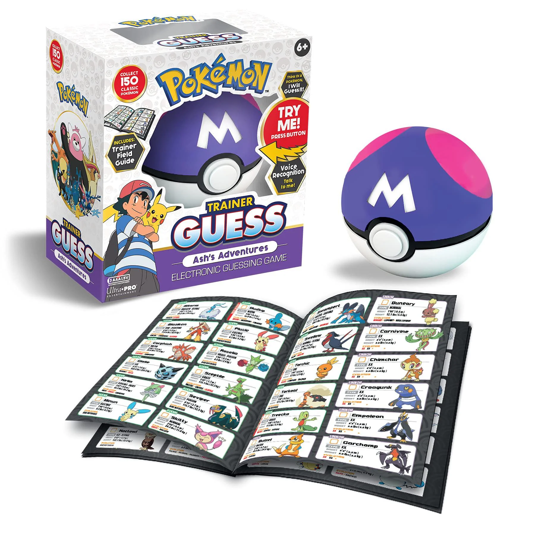 Ultra Pro pokemon trainer guess - ash&s;s adventures toy, i will guess it! electronic voice recognition guessing brain game pokemon go di