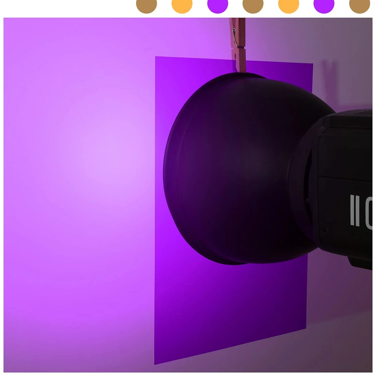 Zell Electronics Zell 9 Pack Gel Filter Colored Correction Gel Light Filter Transparent Color Film Plastic Sheets, 11.7 By 8.3 Inches (Purple)
