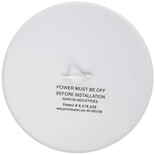 GARVIN INDUSTRIAL Garvin Cbc-800 Recessed Blank-Up Cover Plate, 8-Inch Diameter, Steel, White
