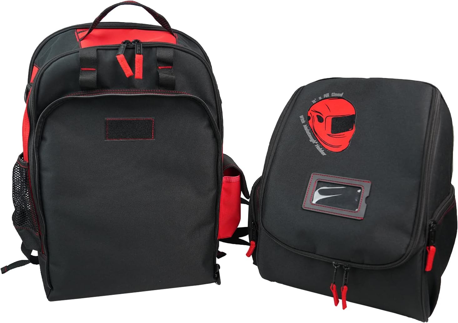 MeloTough Welding Tool backpack Extreme Gear Pack&a;#194;&a;#160;with Large Capacity Helmet Holder Luggage Storage Bag(Red&a;#239;