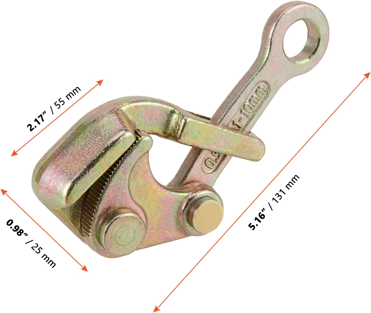 SINJEUN 2 Pack 0.5 T Cable Puller, Cable Grip Wire Rope Jaw Puller with Swing Latch, Steel Cable Puller Tool for 1/32-3/8 Inch Wire Rop