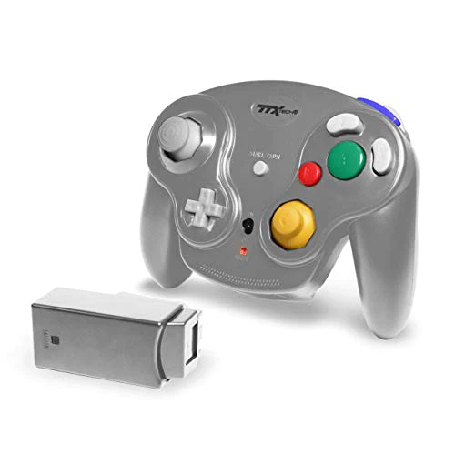Retro-Bit Ttx Gamecube Wavedash Wireless2.4 Ghz Controller Silver For Nintendo Gamecube with Wii Console (Nintendo Wii)