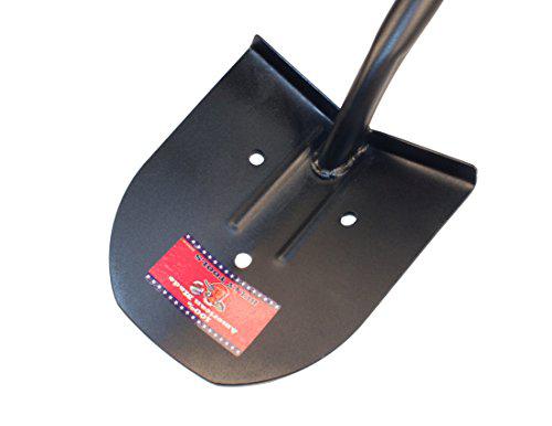 bully tools 92704 14-gauge rice shovel with fiberglass long handle, 3-drain holes
