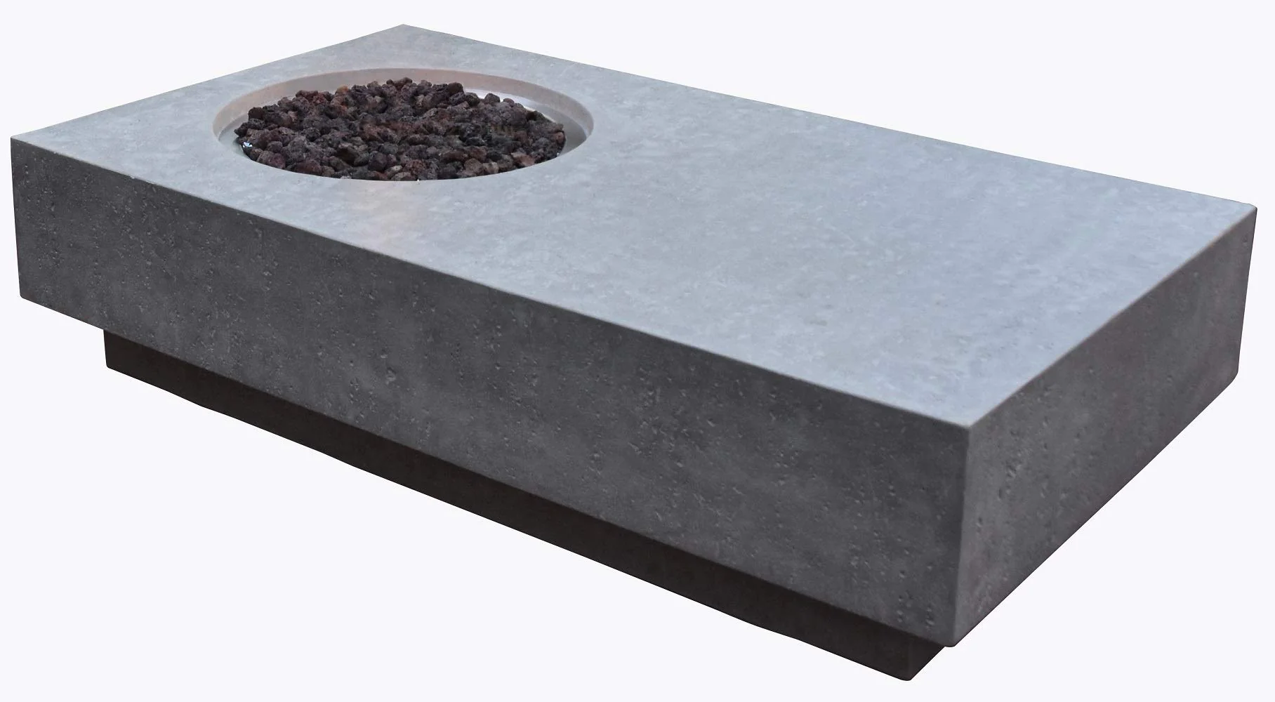Elementi Metropolis Table cast concrete Propane Fire Table, Outdoor Fire Pit Fire TablePatio Furniture, 45,000 BTU Auto-Ignition