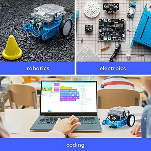 makeblock mbot coding robot kit, learning &a; educational toys for kids to learn robotics, electronics and programming while pl