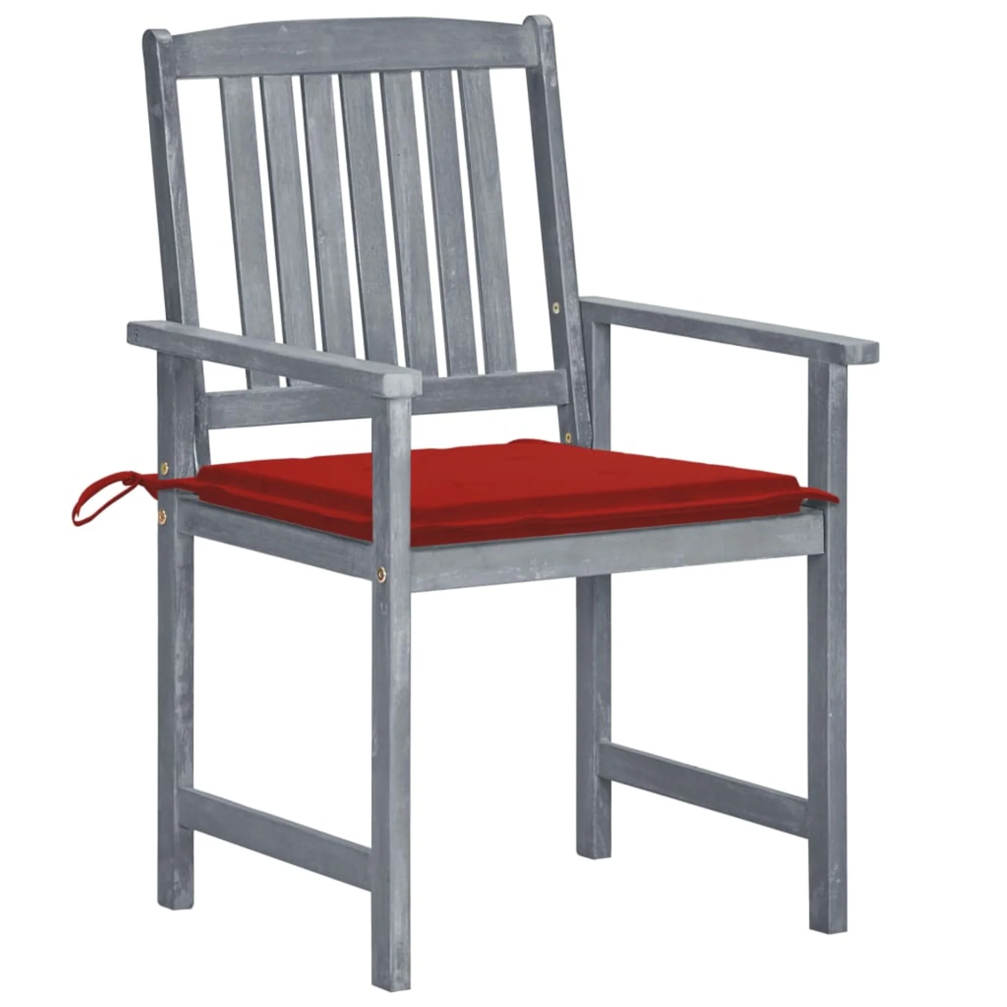 vidaXL Garden Chairs with Cushions 8 pcs Solid Acacia Wood Gray Grey