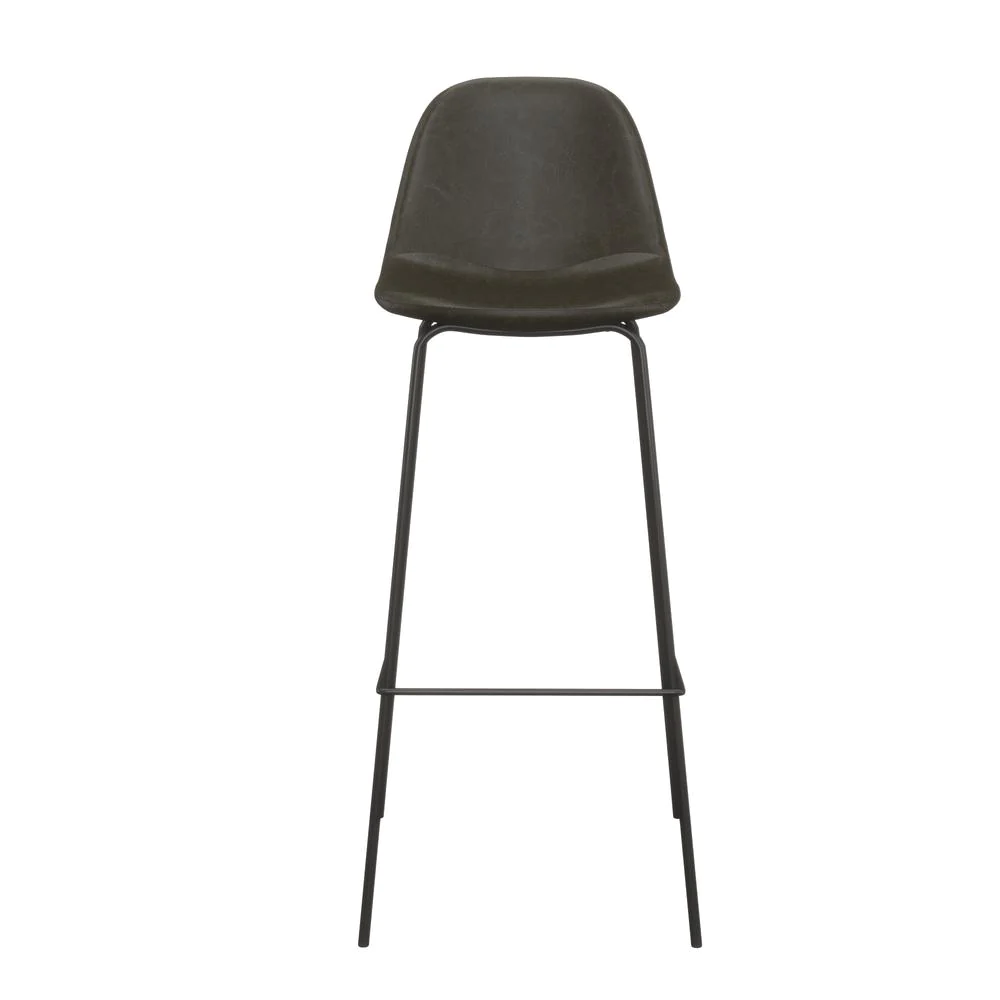 Aeon Maxine Vegan Leather Bar Height Stools (Set of 2)