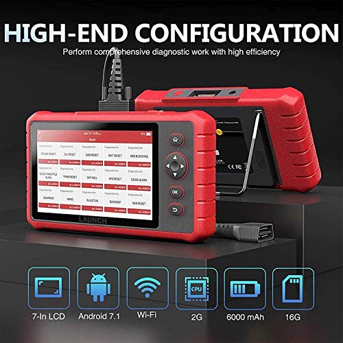 LAUNCH Scanner CRP909X Diagnostic Scan Tool (2021 New Elite Ver.) Full System OBD2 Scanner 15 Reset Functions 7 Inch Touch Scree