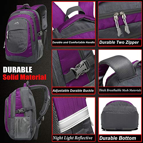 ProEtrade Backpack Bookbag for School College Student Sturdy Travel Business Hiking Fit Laptop Up to 15.6 Inch Multi Compartment Gifts for