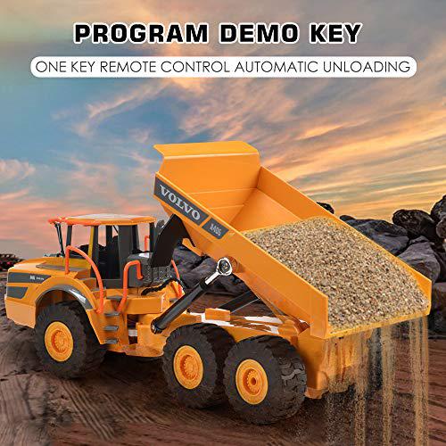 Double E  volvo rc truck dump truck rc articulated hauler with rechargeable battery 120 min play time rc toy construction truck for all