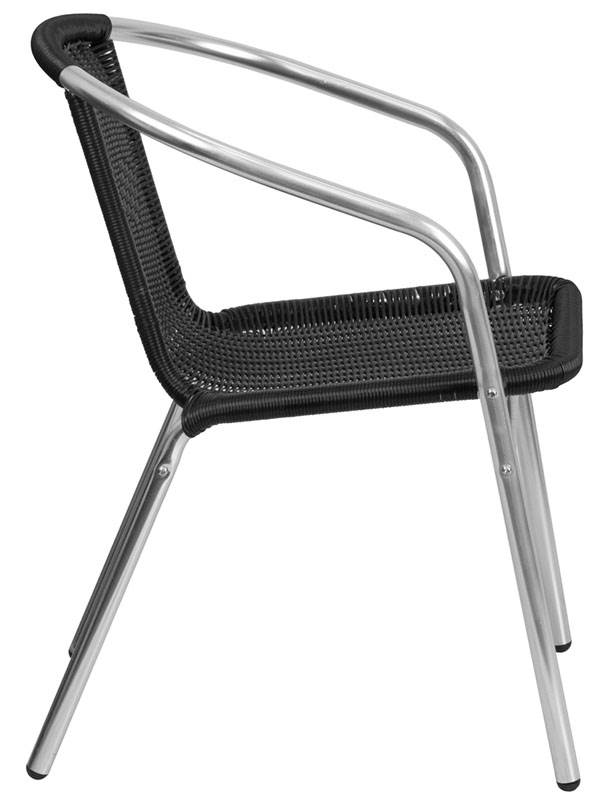 Flash Furniture  TLH-020-BK-GG Aluminum And Rattan Chair