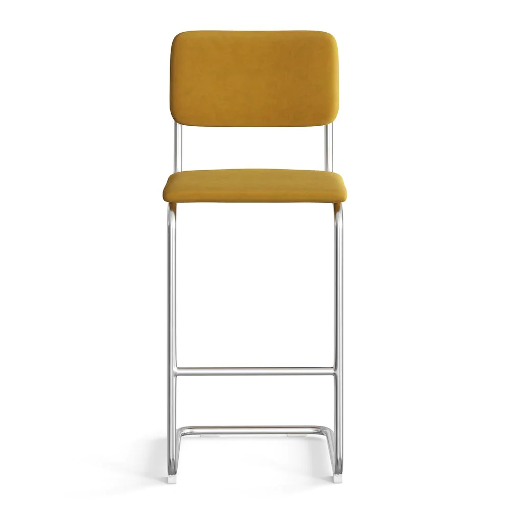 Aeon Hayward Velvet Bar Height Stool (Set of 2)