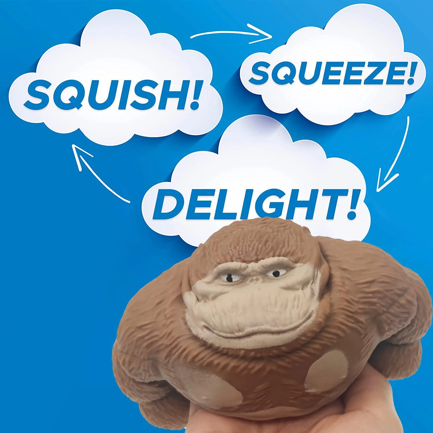 urushii monkey toy figure for kids and adults, decompress and stretch stress gorilla, stress relief toy for children and adults, gift