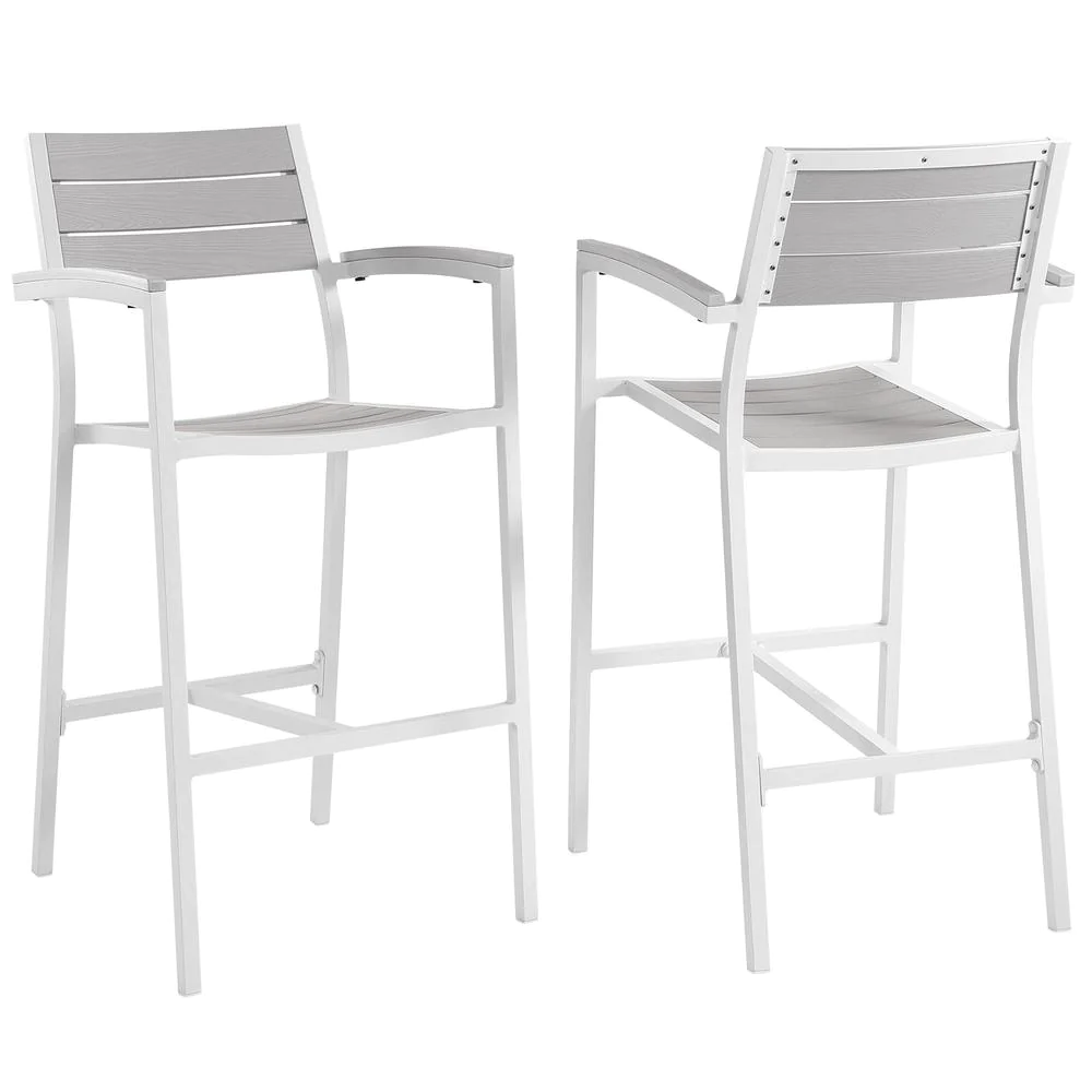 Modway Maine Bar Stool Outdoor Patio Set of 2