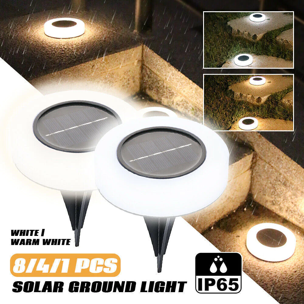 Stock Preferred 10Pcs LED Solar Buried Ground Lawn Lights Warm White