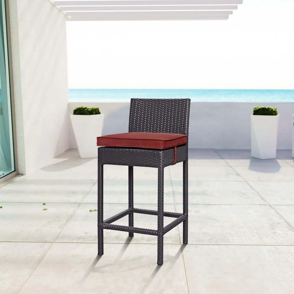 Modway Convene Outdoor Patio Upholstered Fabric Bar Stool