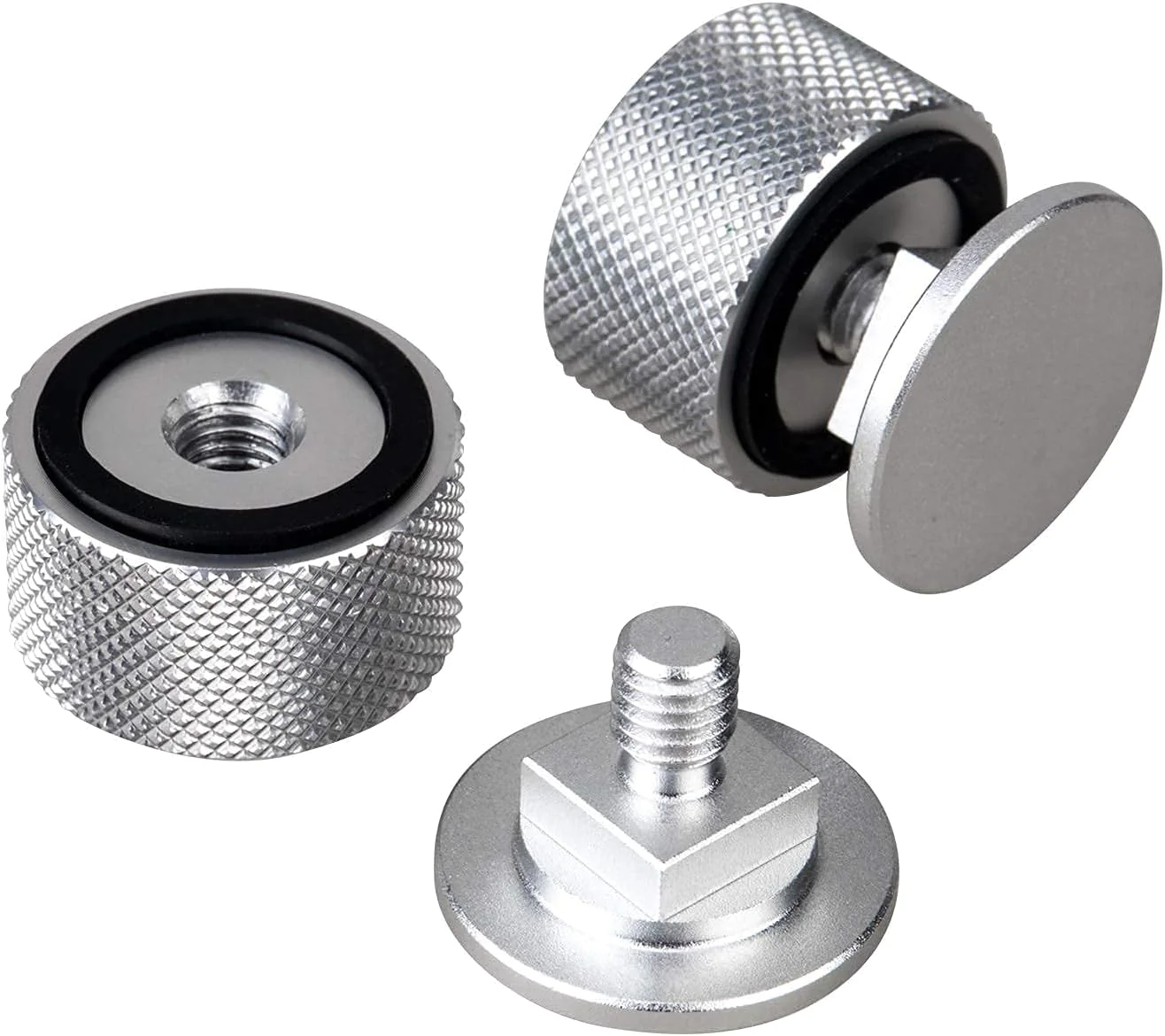 3mirrors Welding Hood (Pipeliner) Helmet Fasteners Silver Headgear Replacement Parts Accessories Screws Flip Hood Aluminum - Anodized w/