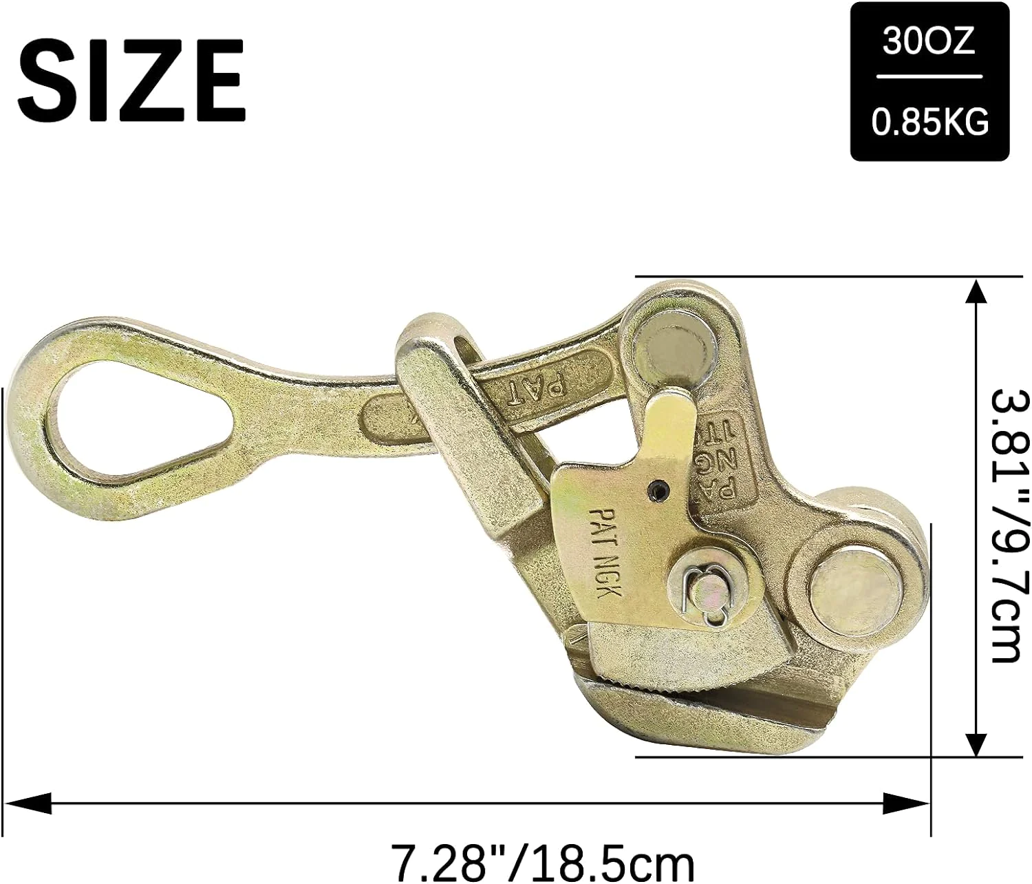 Luomorgo 1 Ton Cable Grip Puller Wire Grip Rope Jaw Cable Puller Tool for Wire Rope, Pulling 2204 Lbs