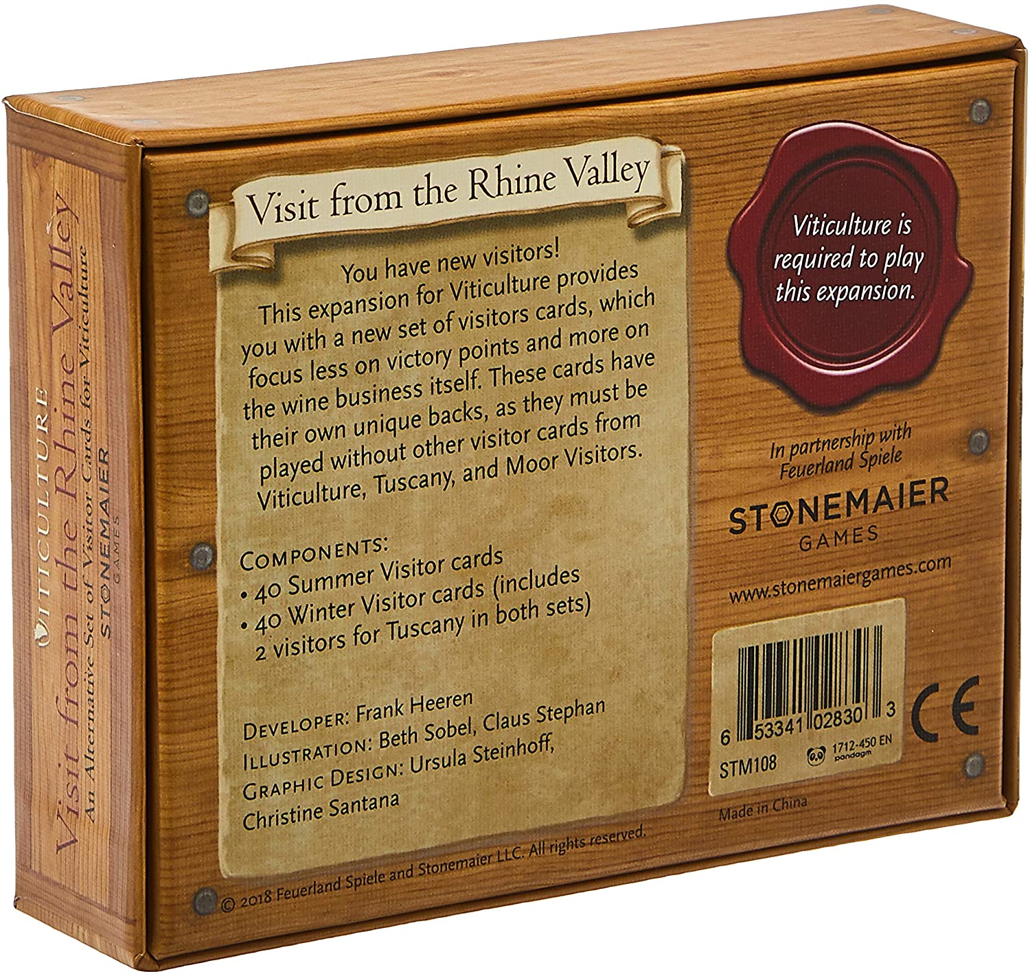 Stonemaier Games Viticulture: Visit from the Rhine Valley Expansion