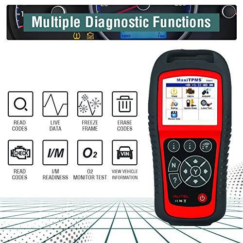 Autel TS601 TPMS Relearn Tool, OBD2 Code Reader with Full TPMS Functions and Full OBDII Functions for TPMS Sensor Check / Relear