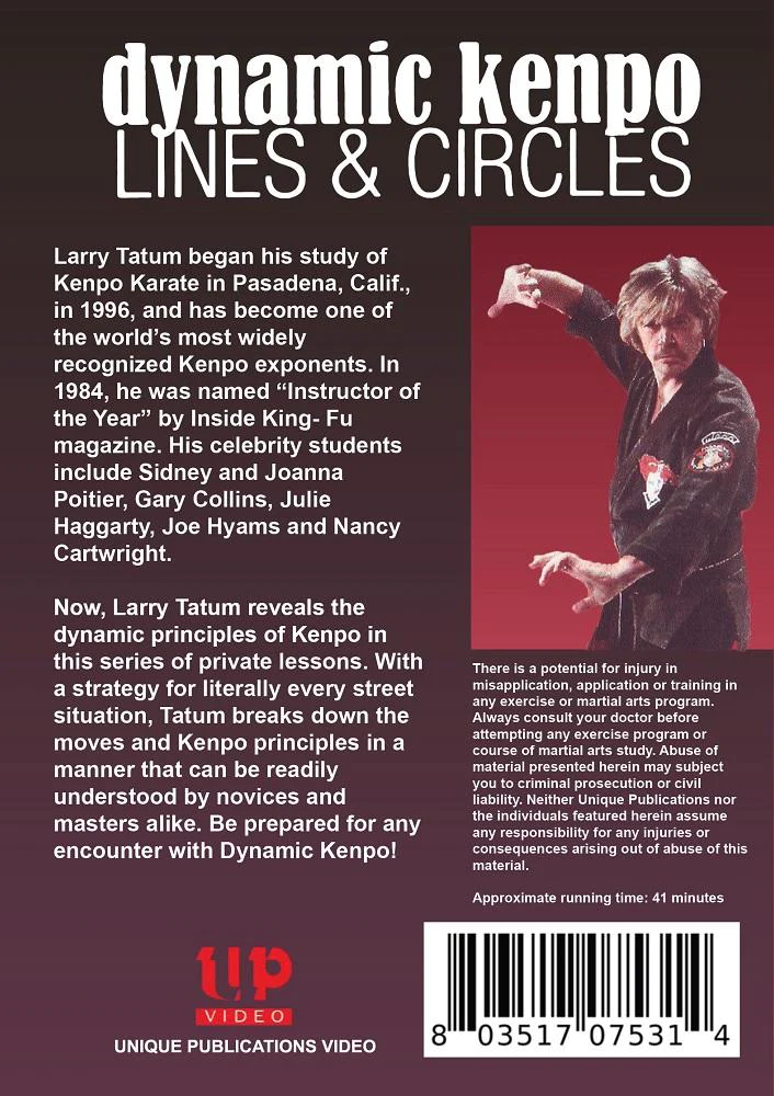 I&a;I Sports Dynamic Kenpo Karate Lines &a; Circles MMA DVD Larry Tatum Ed Parker -VD5259A