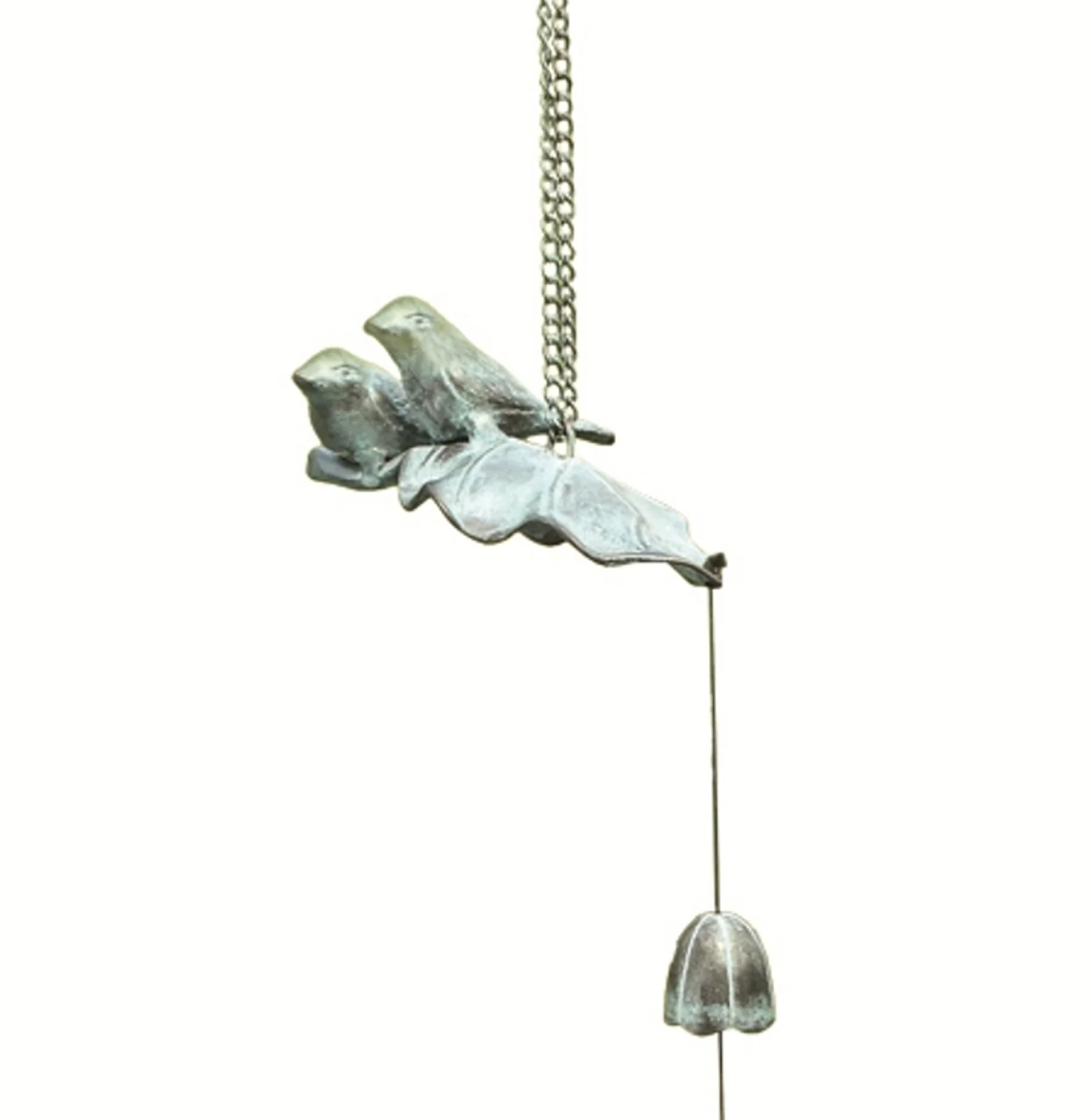 SPI Home Brass Wild Bird Wind Chime Garden Decor