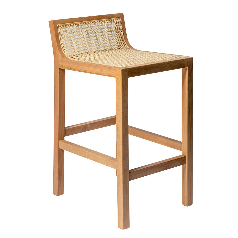 Aeon Sherry Counter Height Stool with Natural Cane