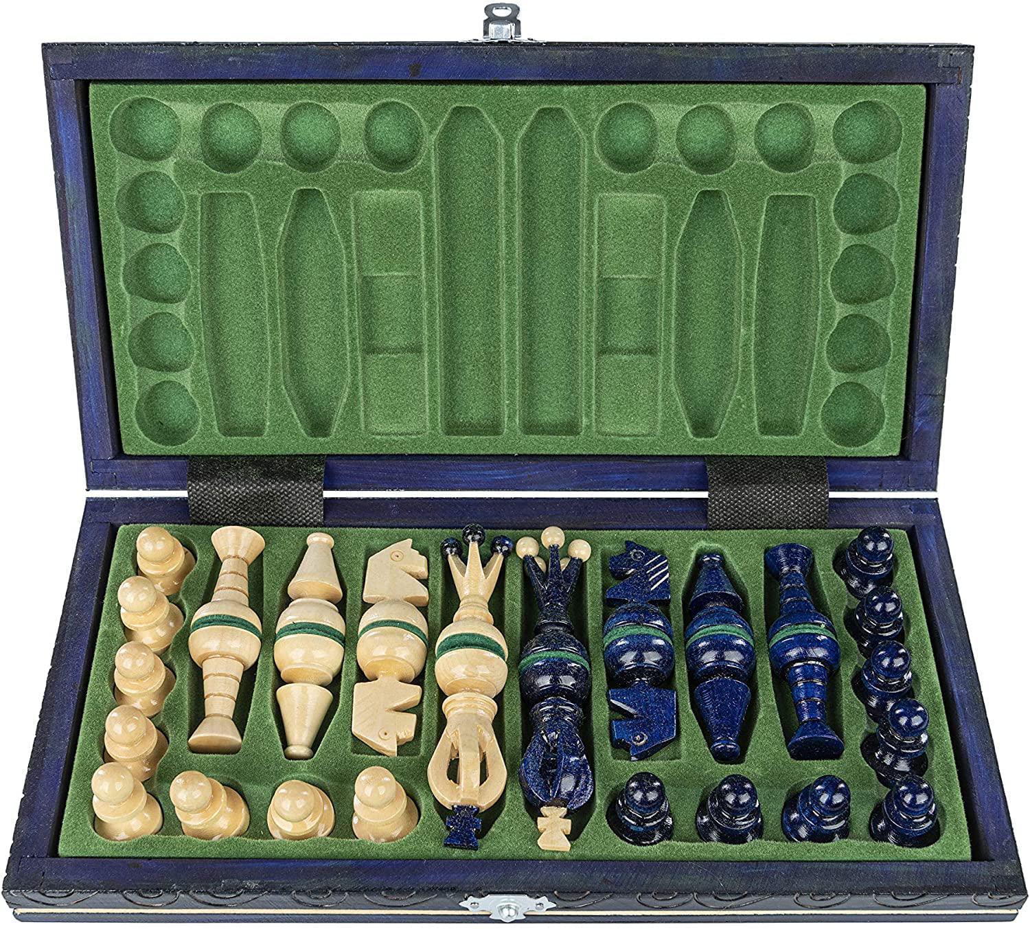 chess and games shop muba beautiful handcrafted wooden chess set with board and chess pieces - gift idea products (12.5&s;&s; (32