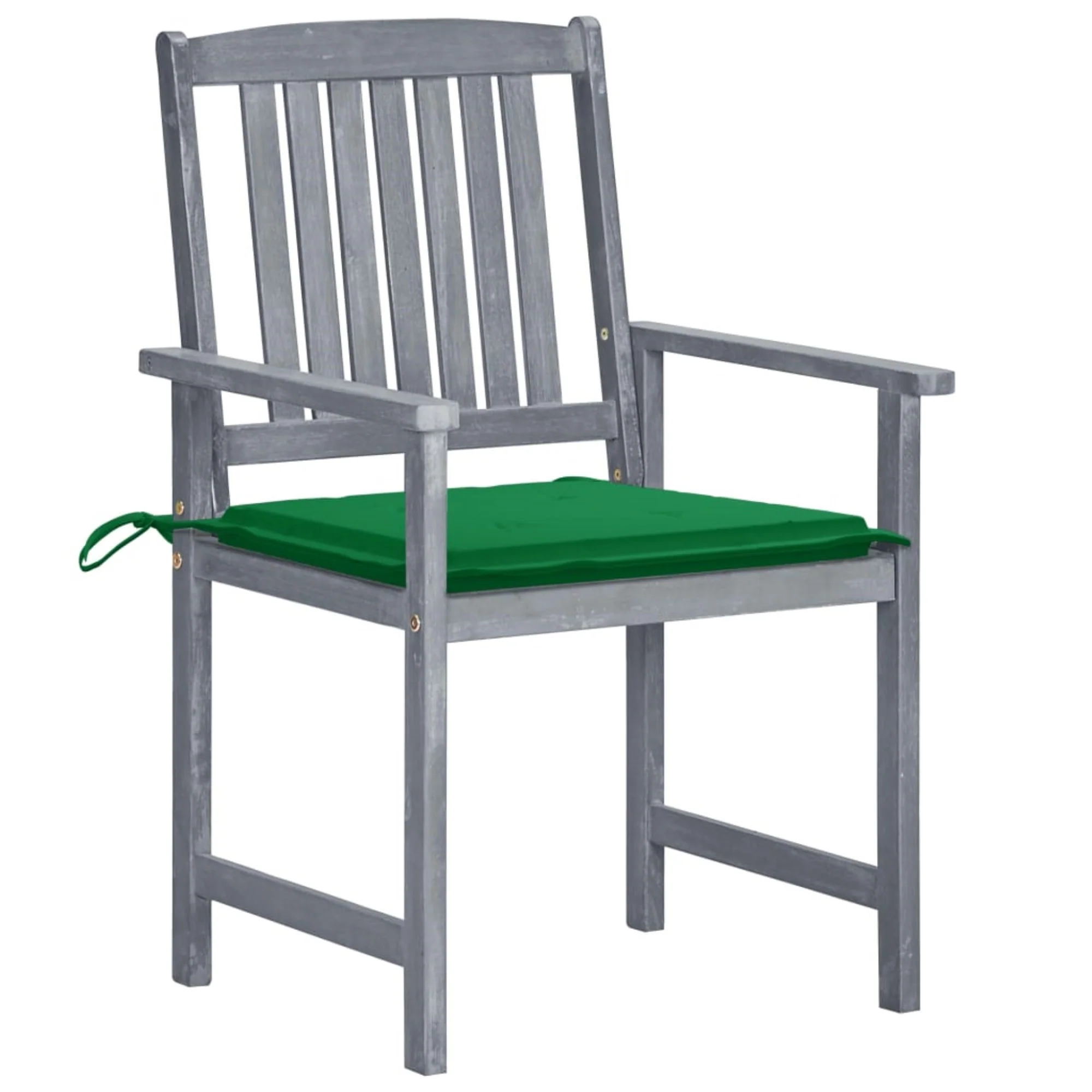 vidaXL Garden Chairs with Cushions 8 pcs Solid Acacia Wood Gray Grey