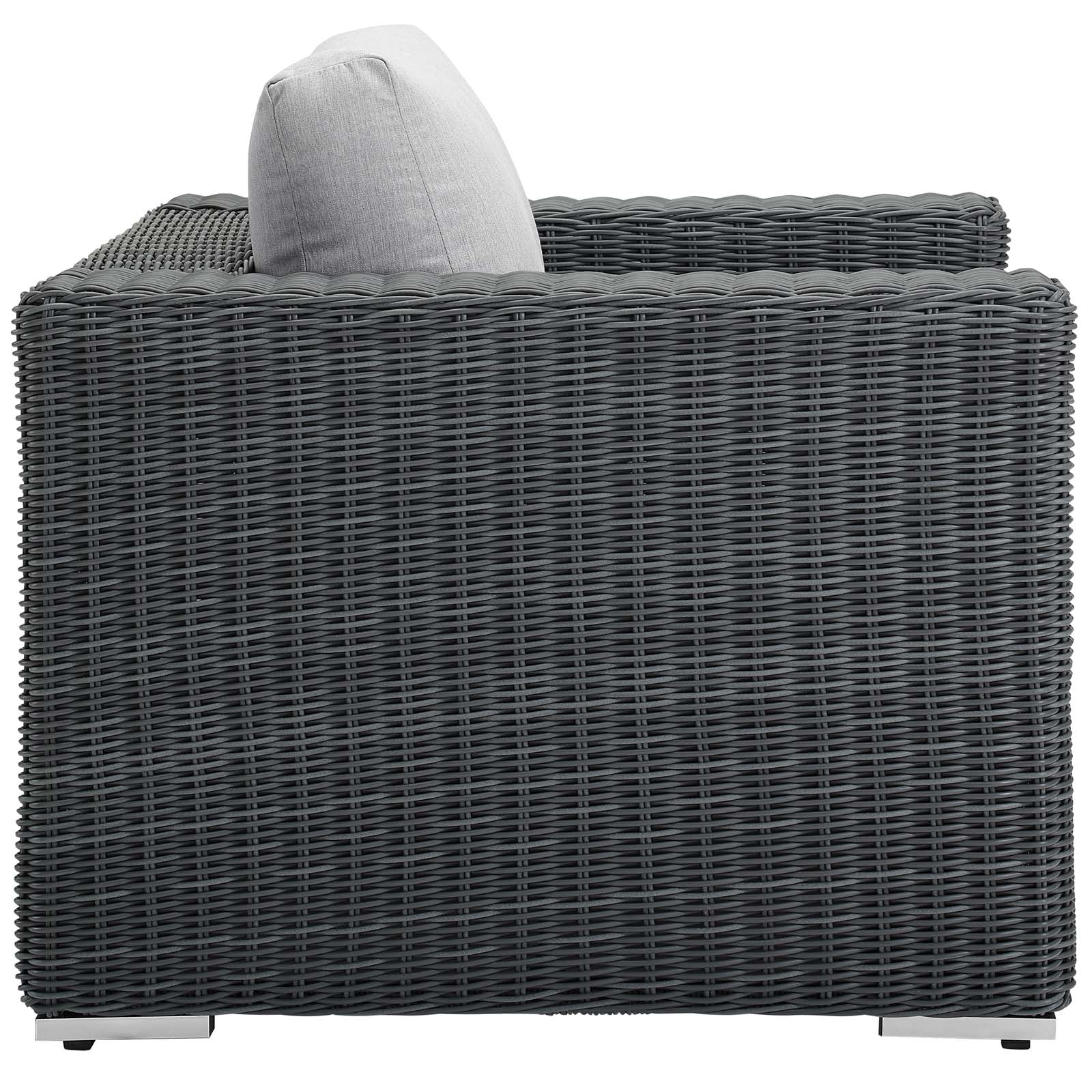 Modway Summon Outdoor Patio Fabric Sunbrella Armchair - Canvas Gray