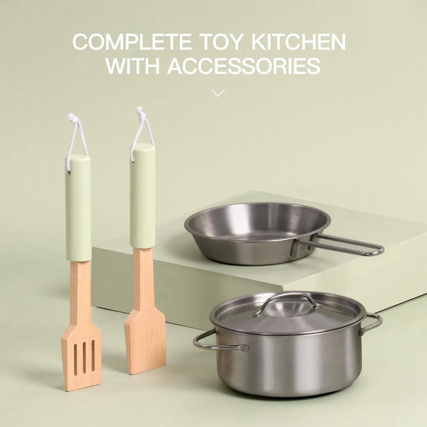 GCP Products Kids Kitchen Playset Toy Kitchen With Light &a; Sound,Wooden Toddler Play Kitchen For Girls Kids Ages 4-8(White)