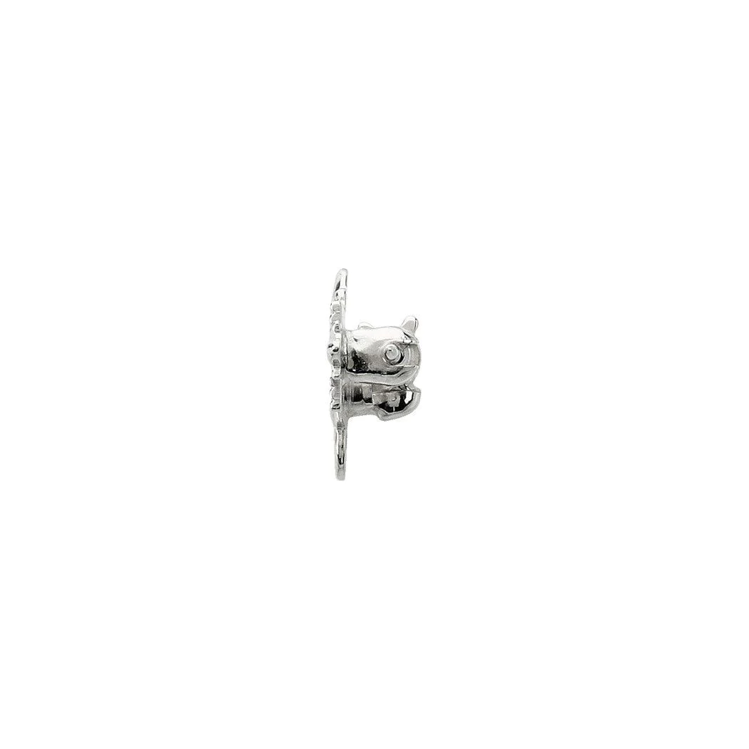 Jewelryweb Sterling Silver 22.5x10.5mm Baptismal Pin