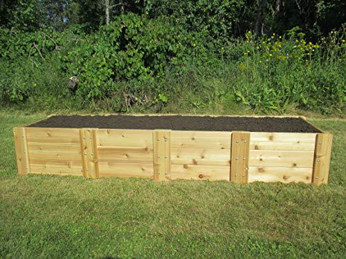 Infinite Cedar deep root cedar raised bed garden kit by infinite cedar 2 ft. x 8 ft. x 16.5 inches h