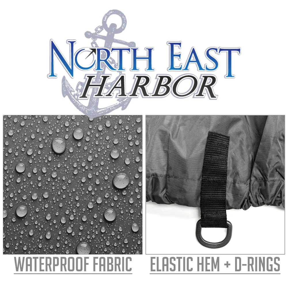 North East Harbor Heavy-Duty Jon Boat Cover- Fits Most Jon Boats 12&s; to 14&s;- Waterproof, Dust &a; Sun Protection- 14&s;L x 52