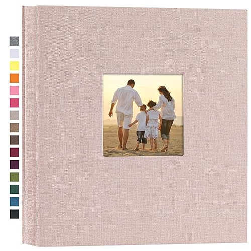 potricher Linen Hardcover Photo Album 4x6 600 Photos Large Capacity for Family Wedding Anniversary Baby Vacation (Beige, 600 Poc