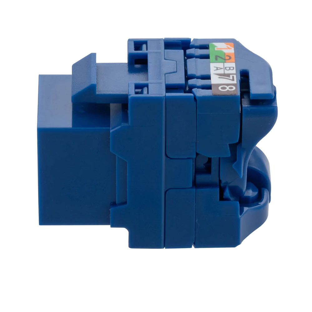 NavePoint CAT6A Unshielded Toolless Keystone Jack 25 pack, Blue