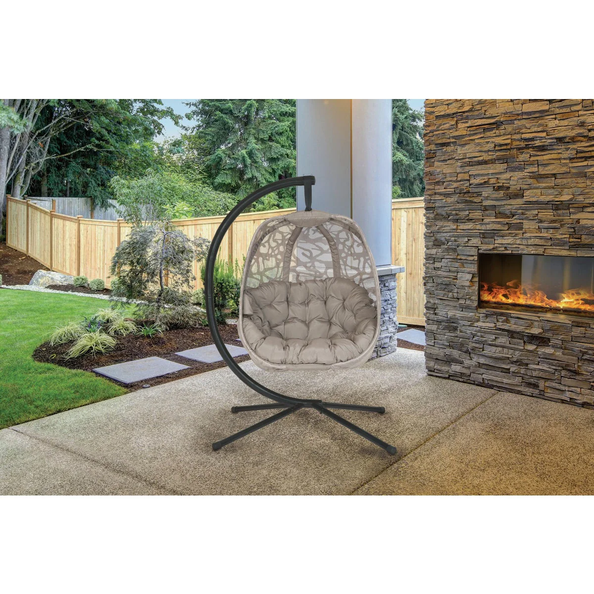 Flowerhouse FHEC100-BRANCH Flowerhouse Sand Hanging Swing Patio Chair FHEC100-BRANCH