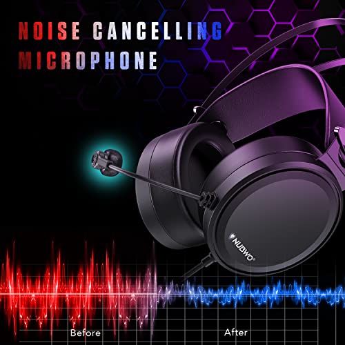 NUBWO Gaming headsets PS4 N7 Stereo Xbox one Headset Wired PC Gaming Headphones with Noise Canceling Mic , Over Ear Gaming Headp