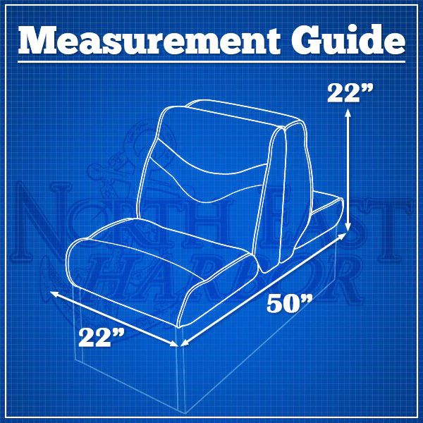 North East Harbor Boat Seat Cover Back to Back Double Seat Storage Cover - 50